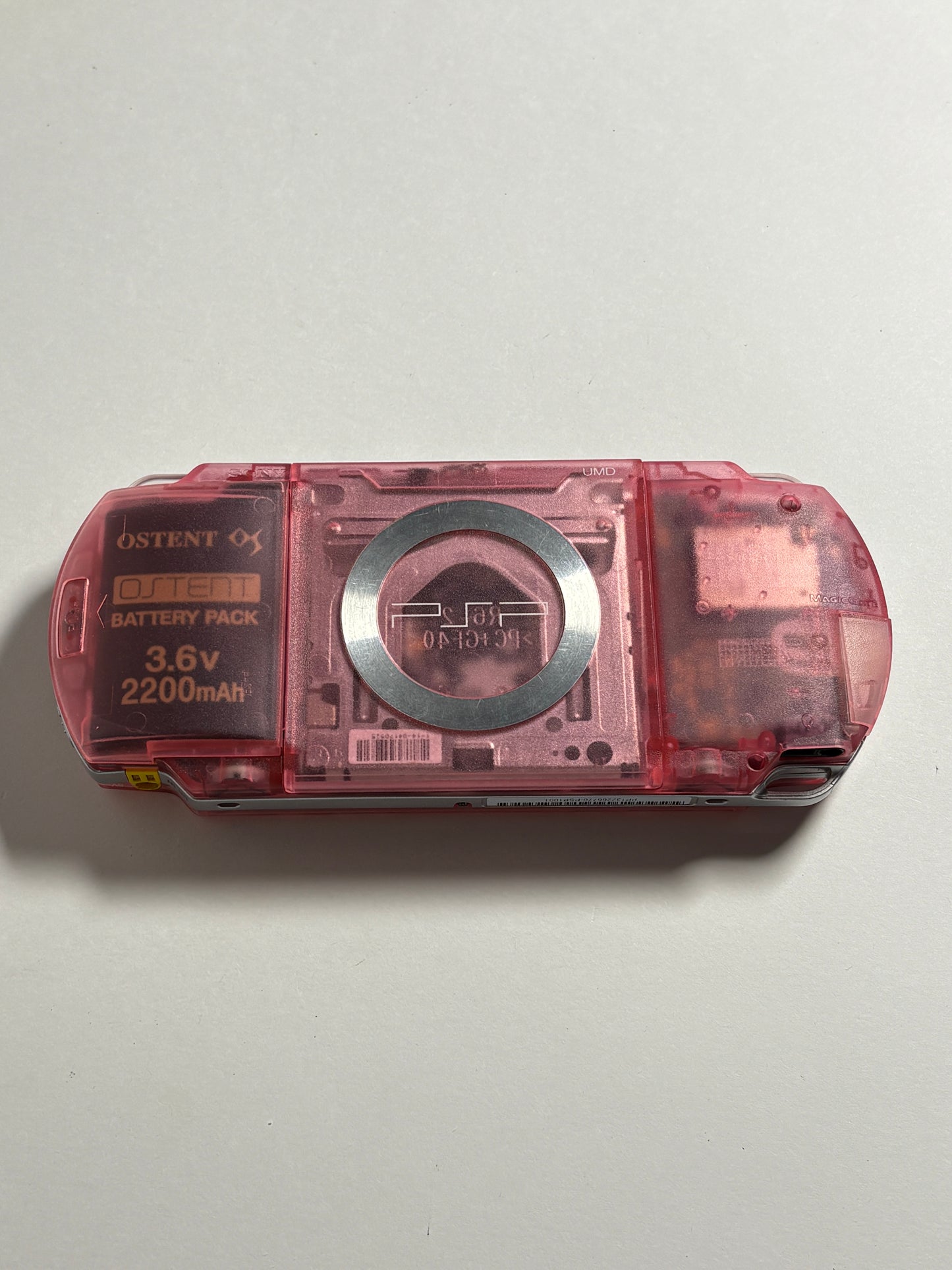 PSP 1000 - Transparent Pink w white buttons
