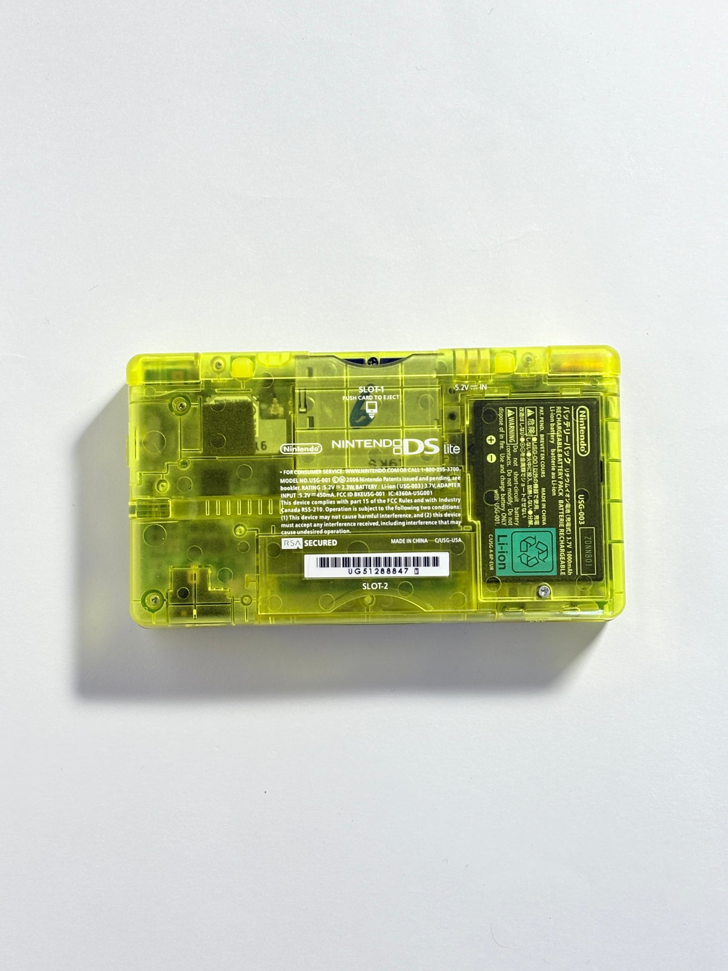 Nintendo DS Lite - Transparent Yellow