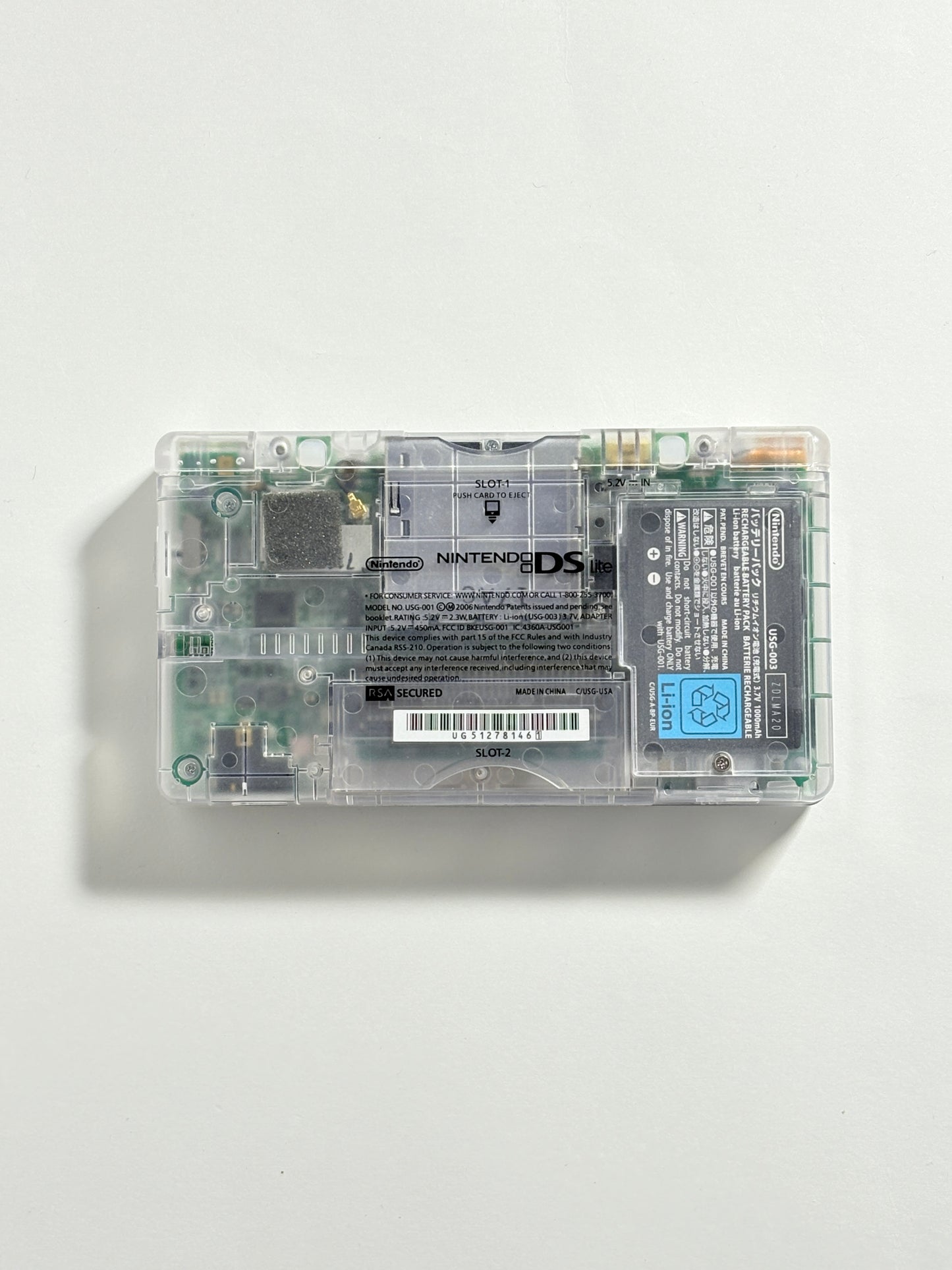 Nintendo DS Lite - Transparent White