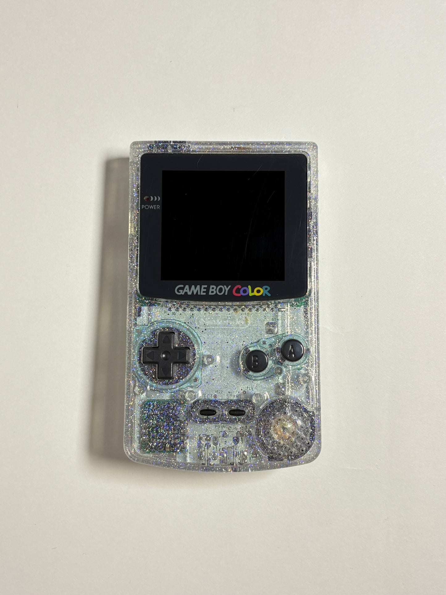 Game Boy Color – Transparent white w Sparkly finish
