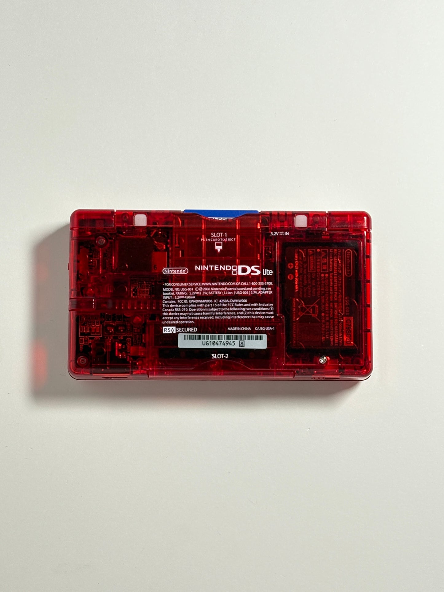 Nintendo DS Lite - Transparent Red