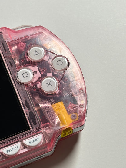 PSP 1000 - Transparent Pink w white buttons