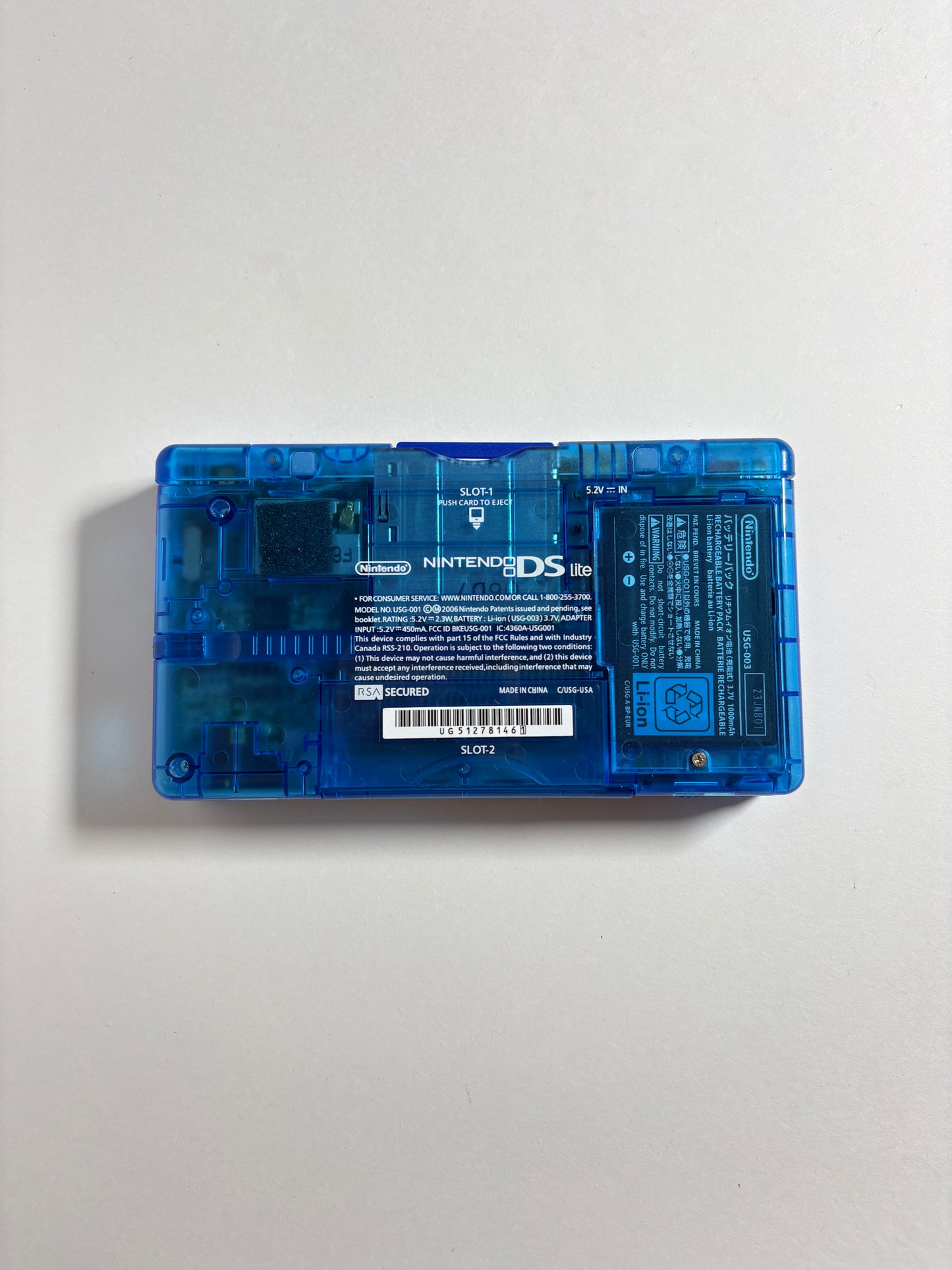 Nintendo DS Lite - Transparent blue