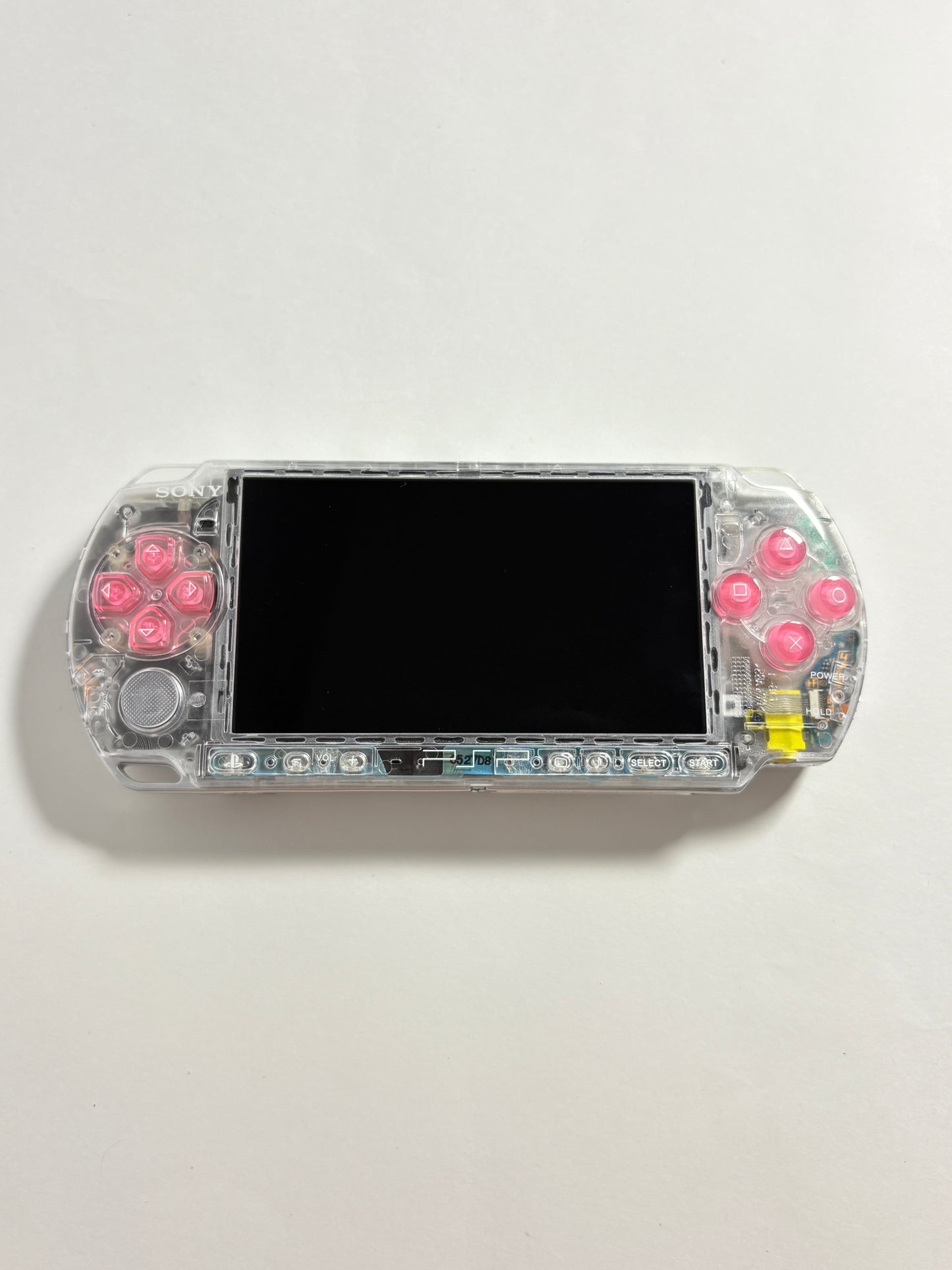 PSP 3000 - Transparent White w Pink buttons