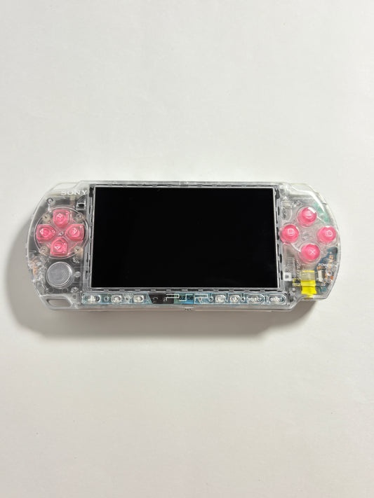 PSP 3000 - Transparent White w Pink buttons