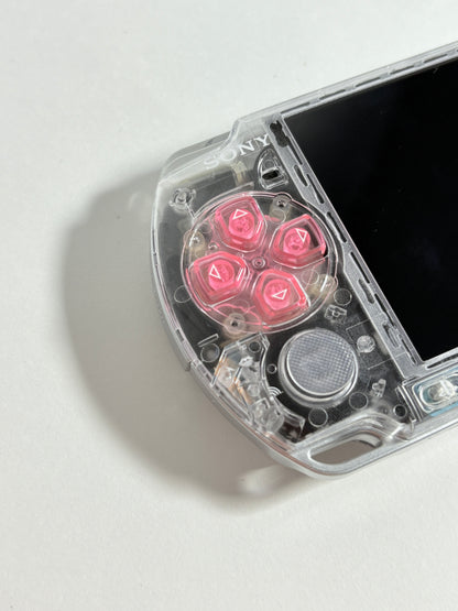 PSP 3000 - Transparent White w Pink buttons
