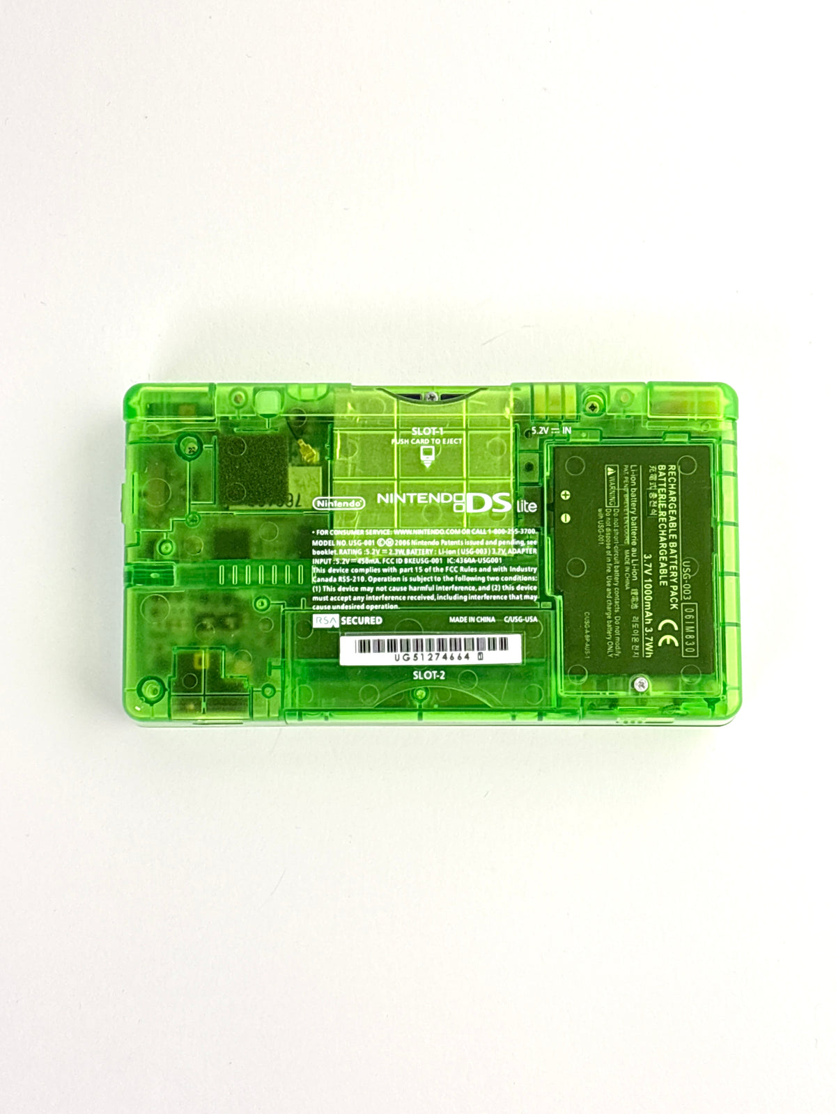 Nintendo DS Lite - Transparent Green