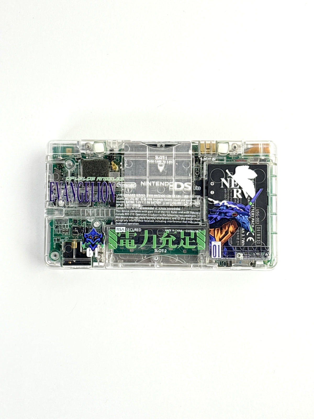 Nintendo DS Lite - Transparent Evangelion Custom