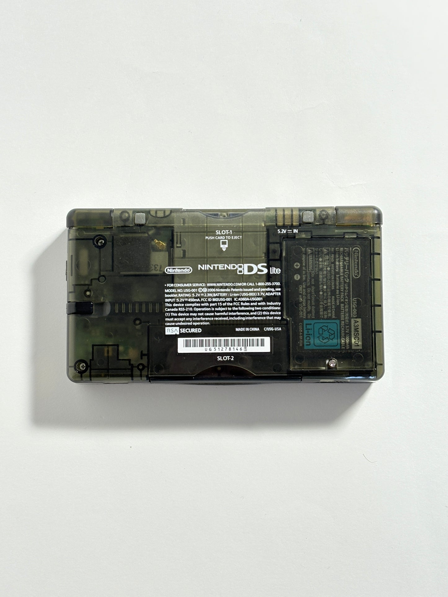 Nintendo DS Lite - Transparent Black