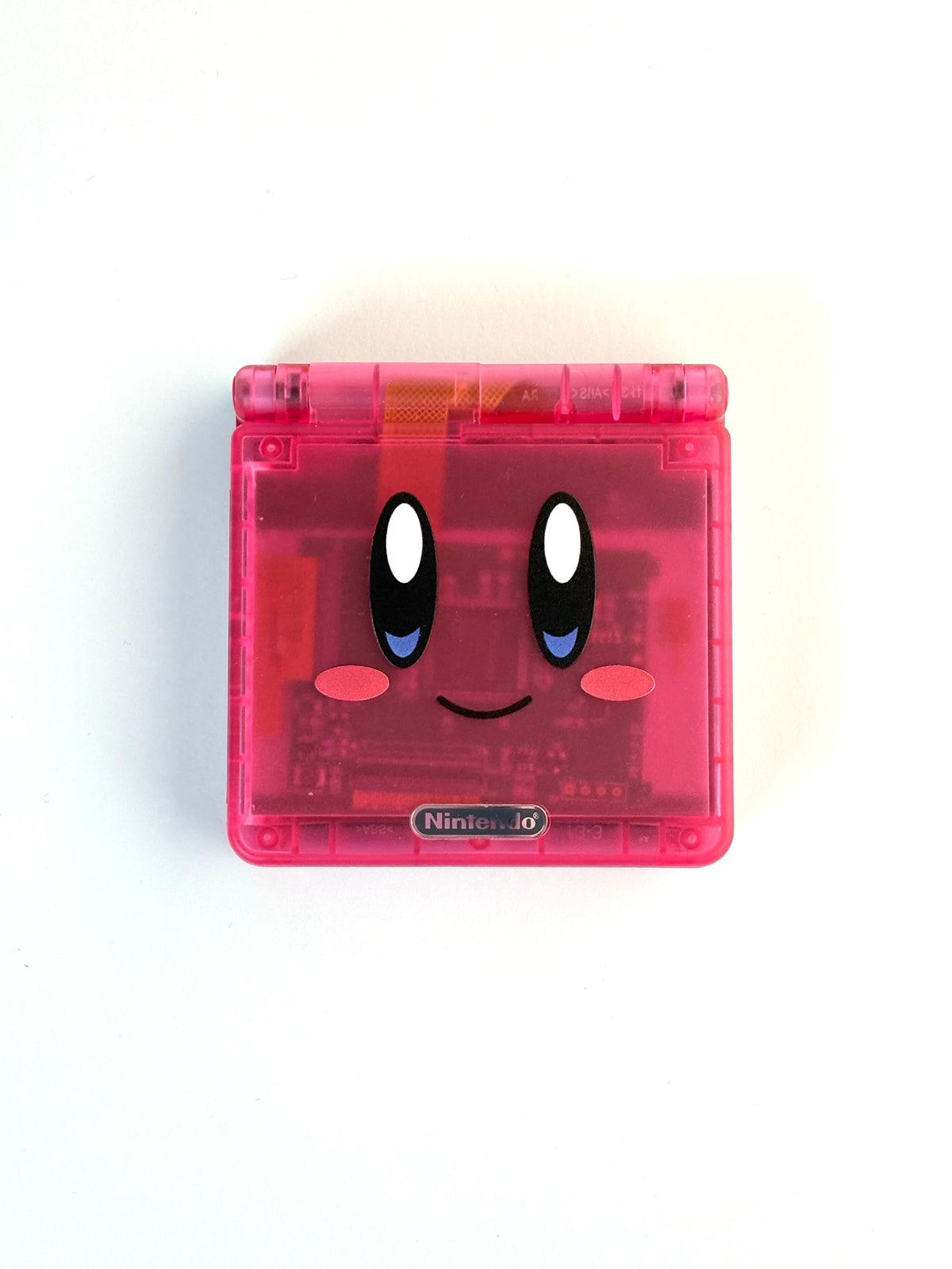 Game Boy Advance SP – Transparent Kirby Inspired Custom