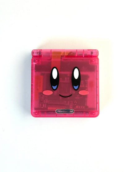 Game Boy Advance SP – Transparent Kirby Inspired Custom