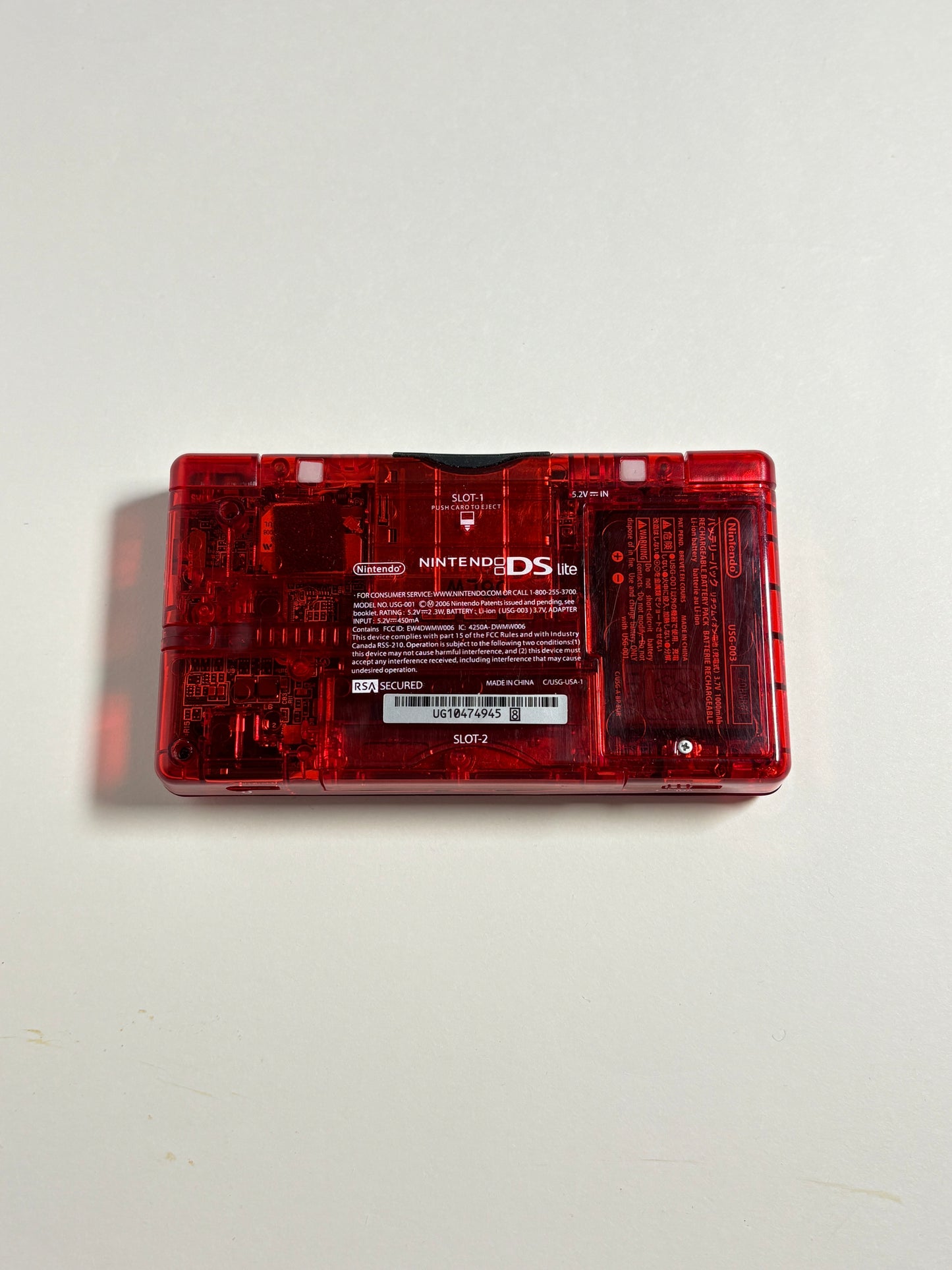 Nintendo DS Lite - Transparent Red