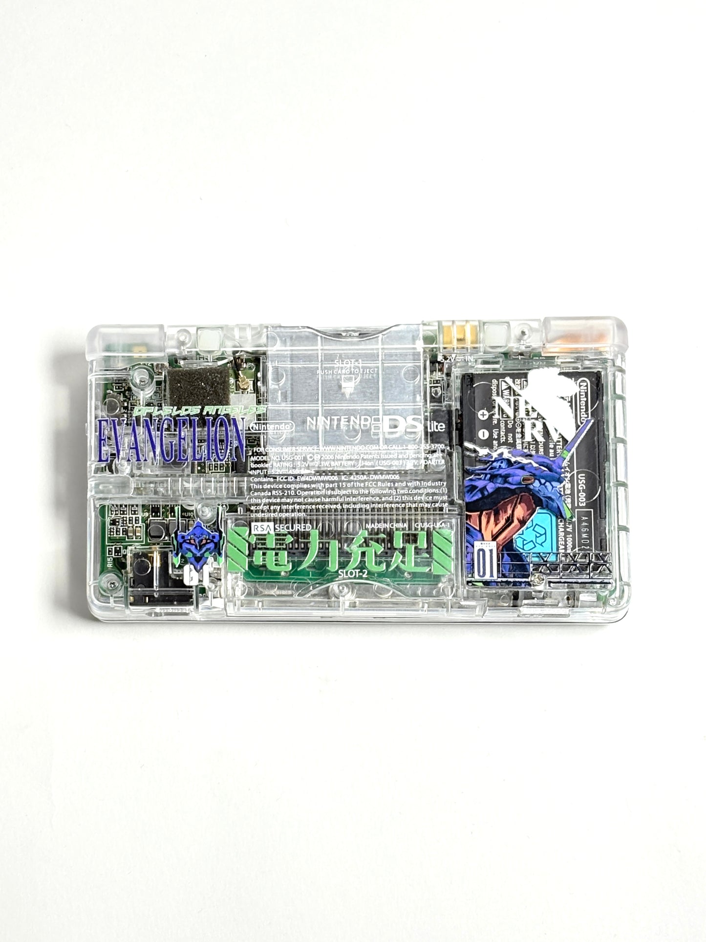Nintendo DS Lite - Transparent Evangelion Custom
