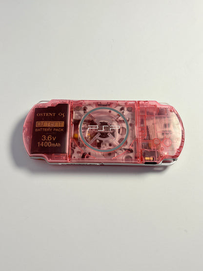PSP 3000 - Transparent Pink w Blue buttons