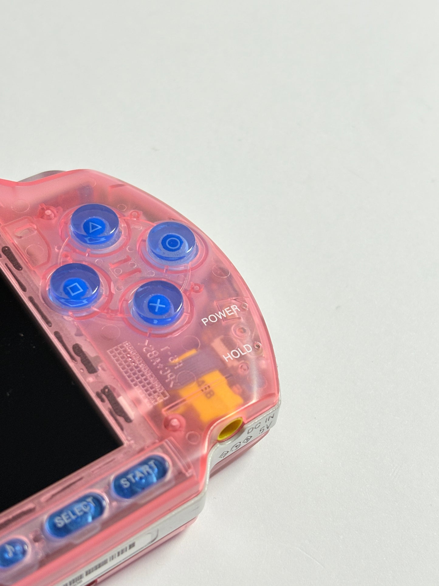 PSP 3000 - Transparent Pink w Blue buttons