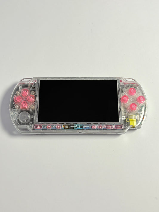 PSP 3000 - Transparent w Pink buttons