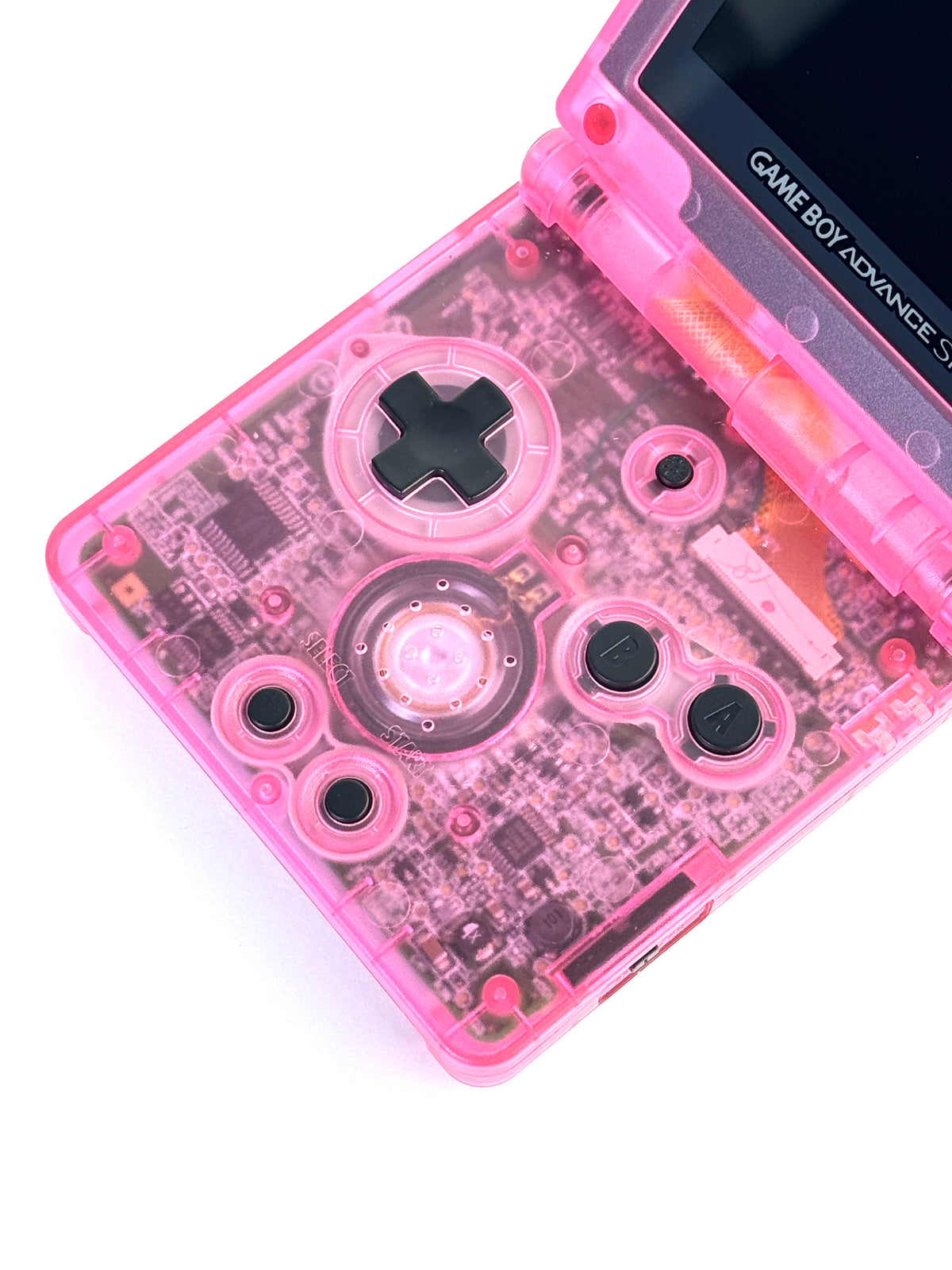 Game Boy Advance SP – Transparent Kirby Inspired Custom