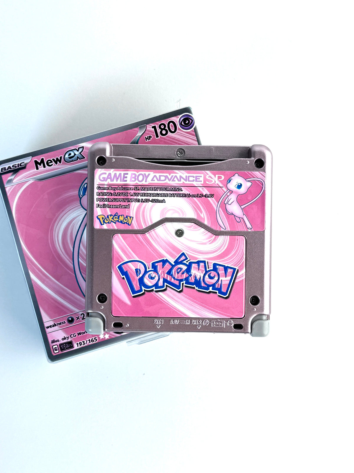 Game Boy Advance SP – Mew inspired custom&nbsp;