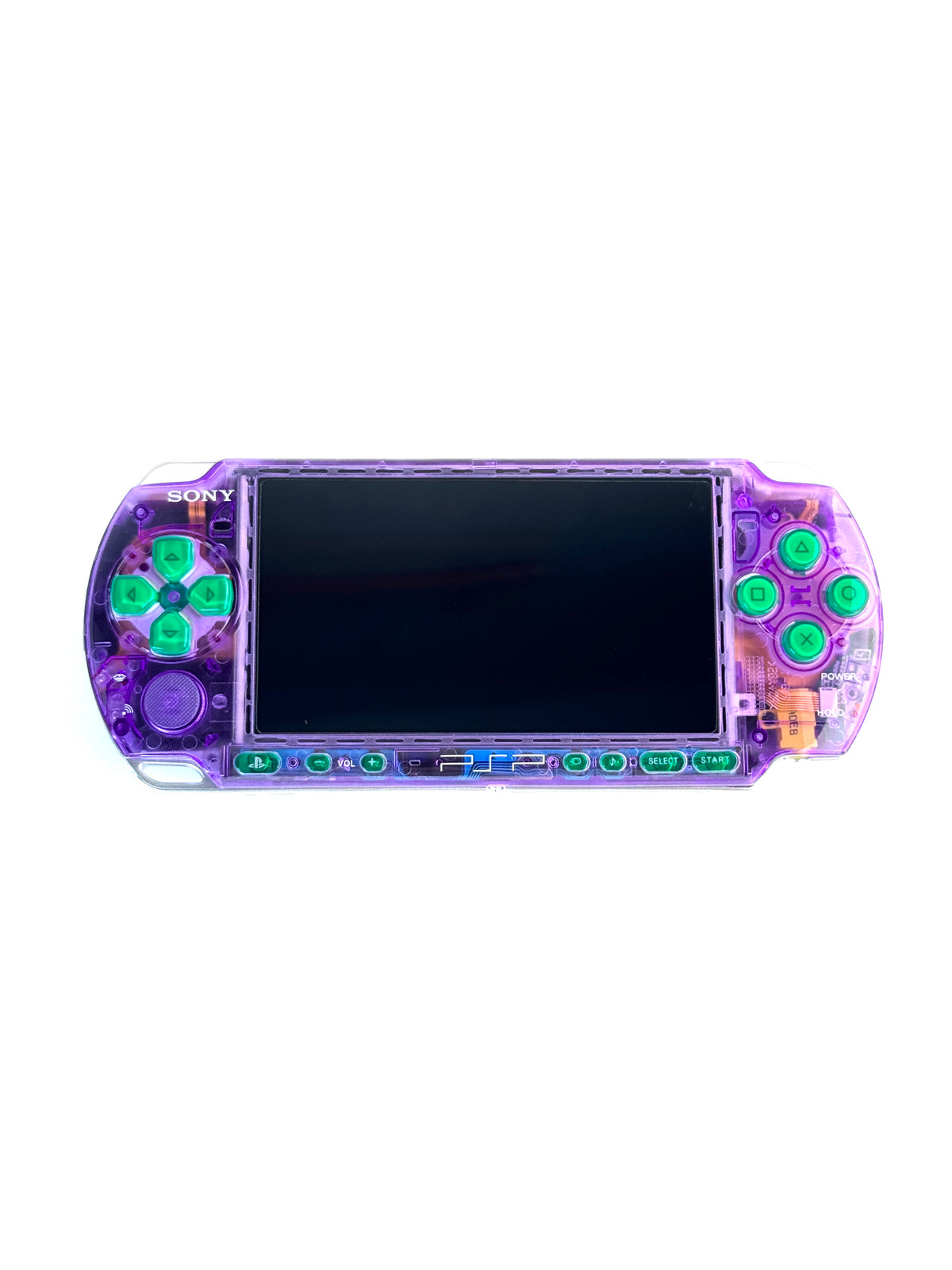 PSP 3000 - Transparent Purple x Green - EVA inspired - IPS