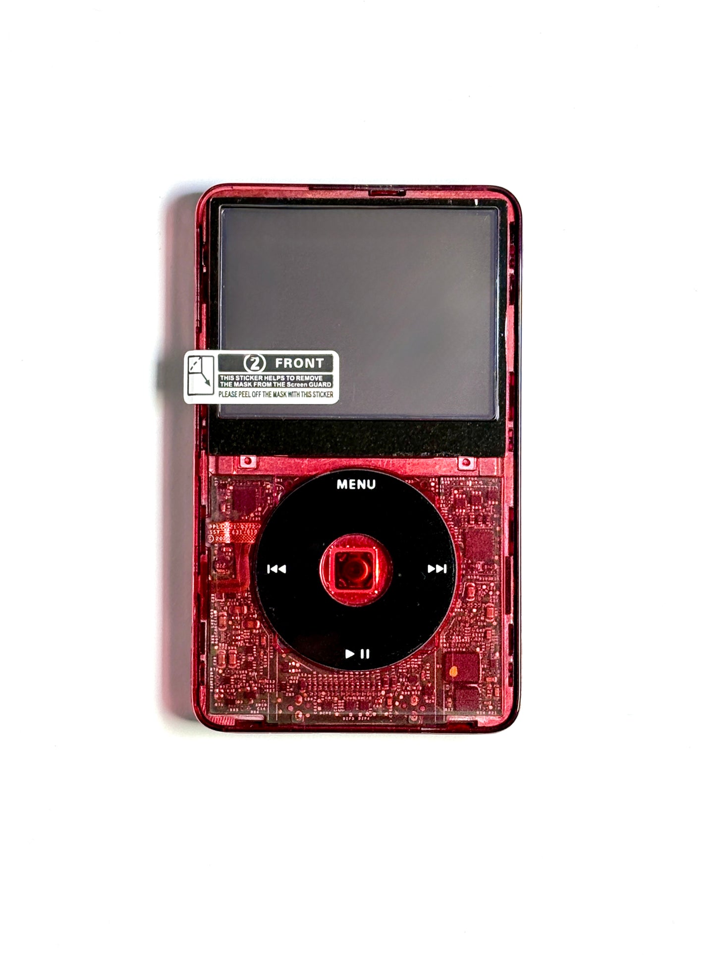 Ipod Video - Classic 5th gen - Transparent Red x black