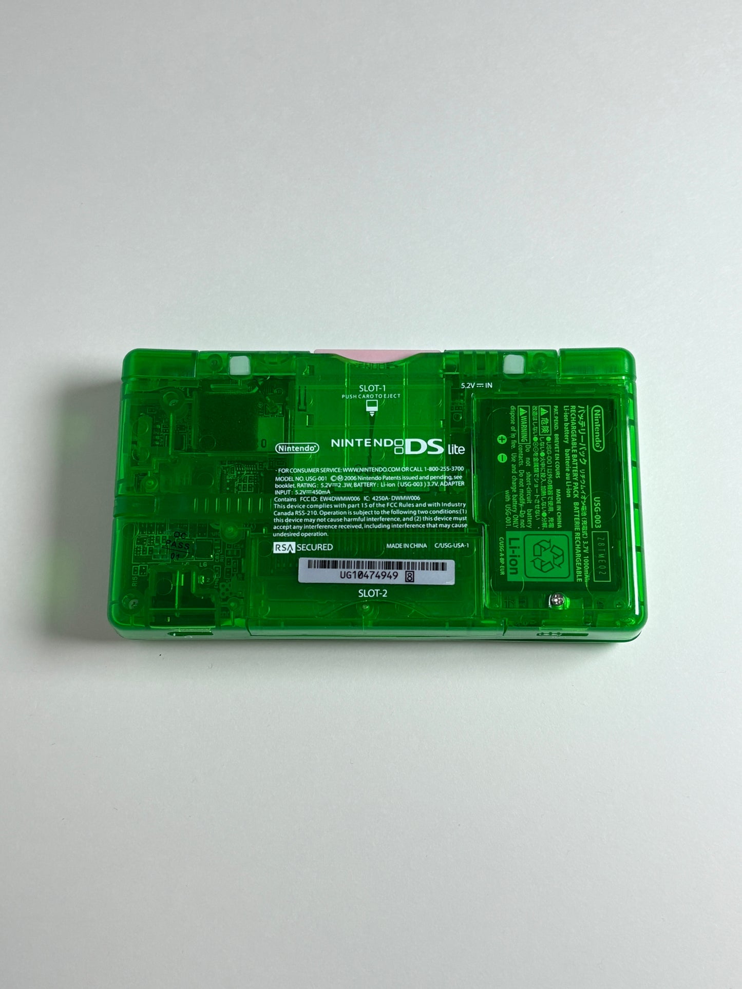 Nintendo DS Lite - Transparent Green