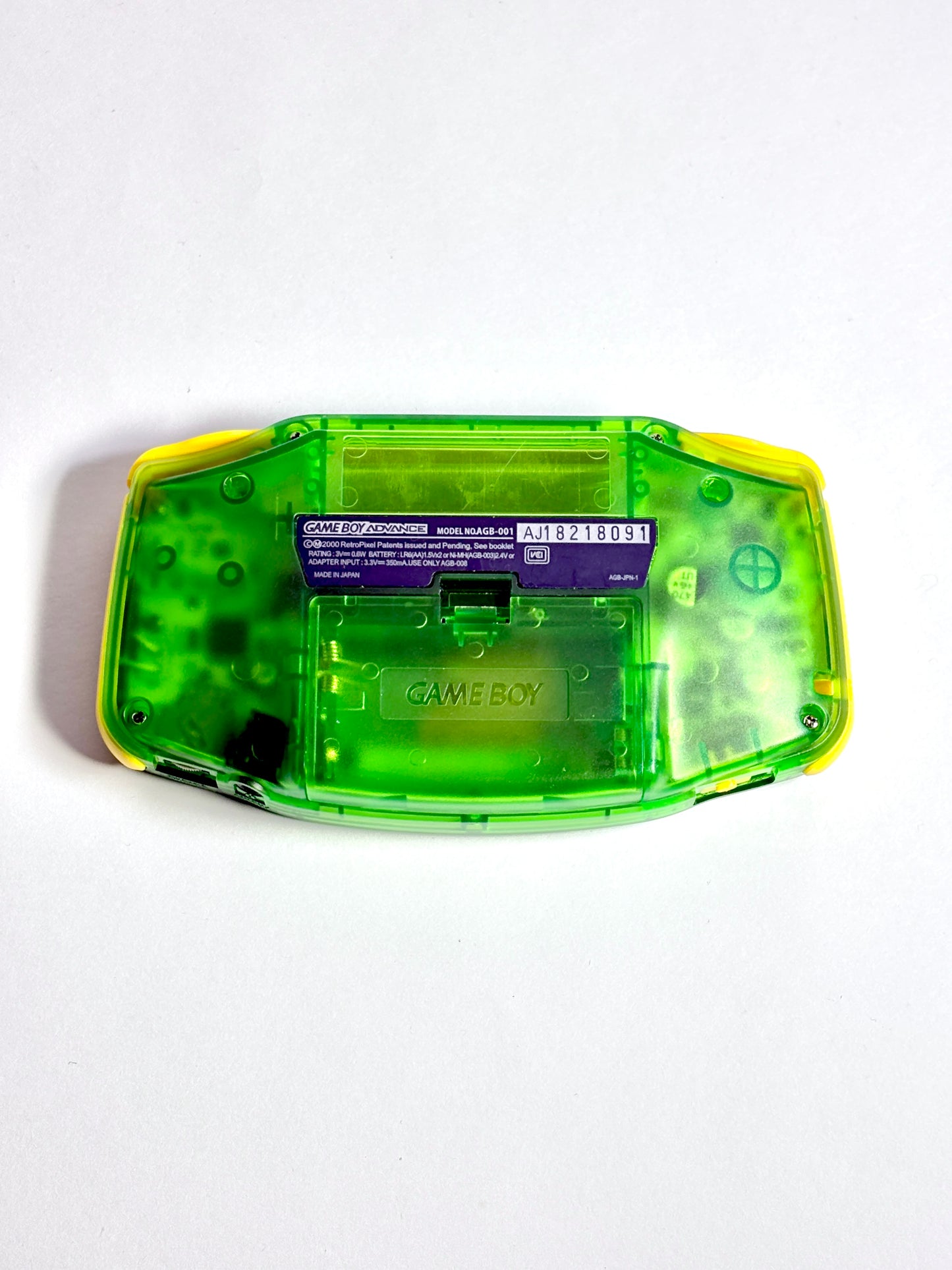 Game Boy Advance – Transparent Green x Yellow
