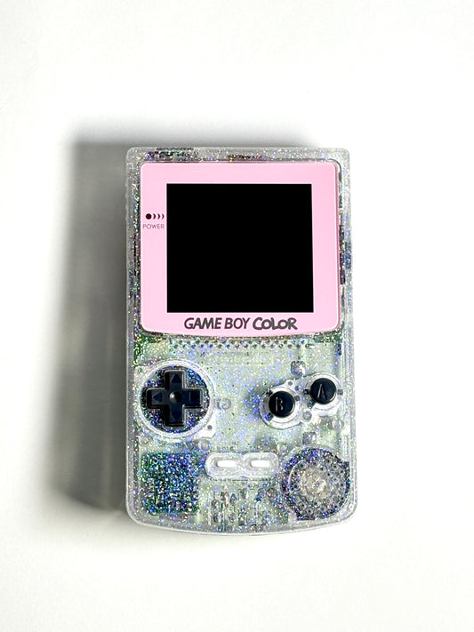 Transparent x Pink w Sparkly Finish