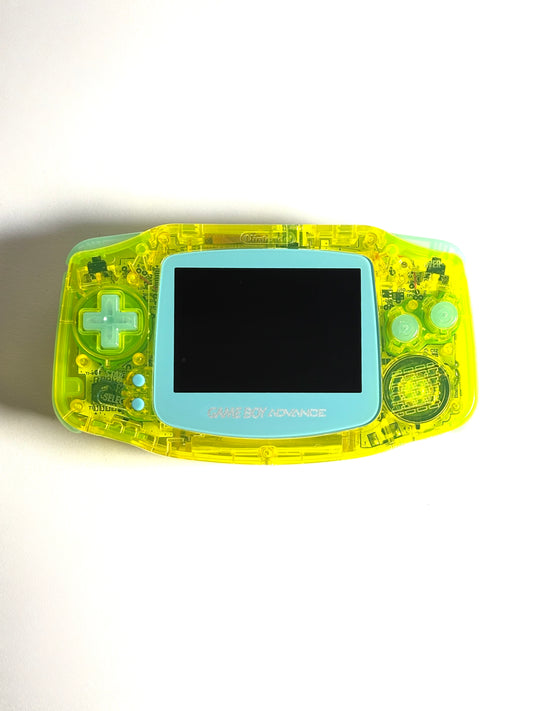 Game Boy Advance –  Trransparent Neon green x mint