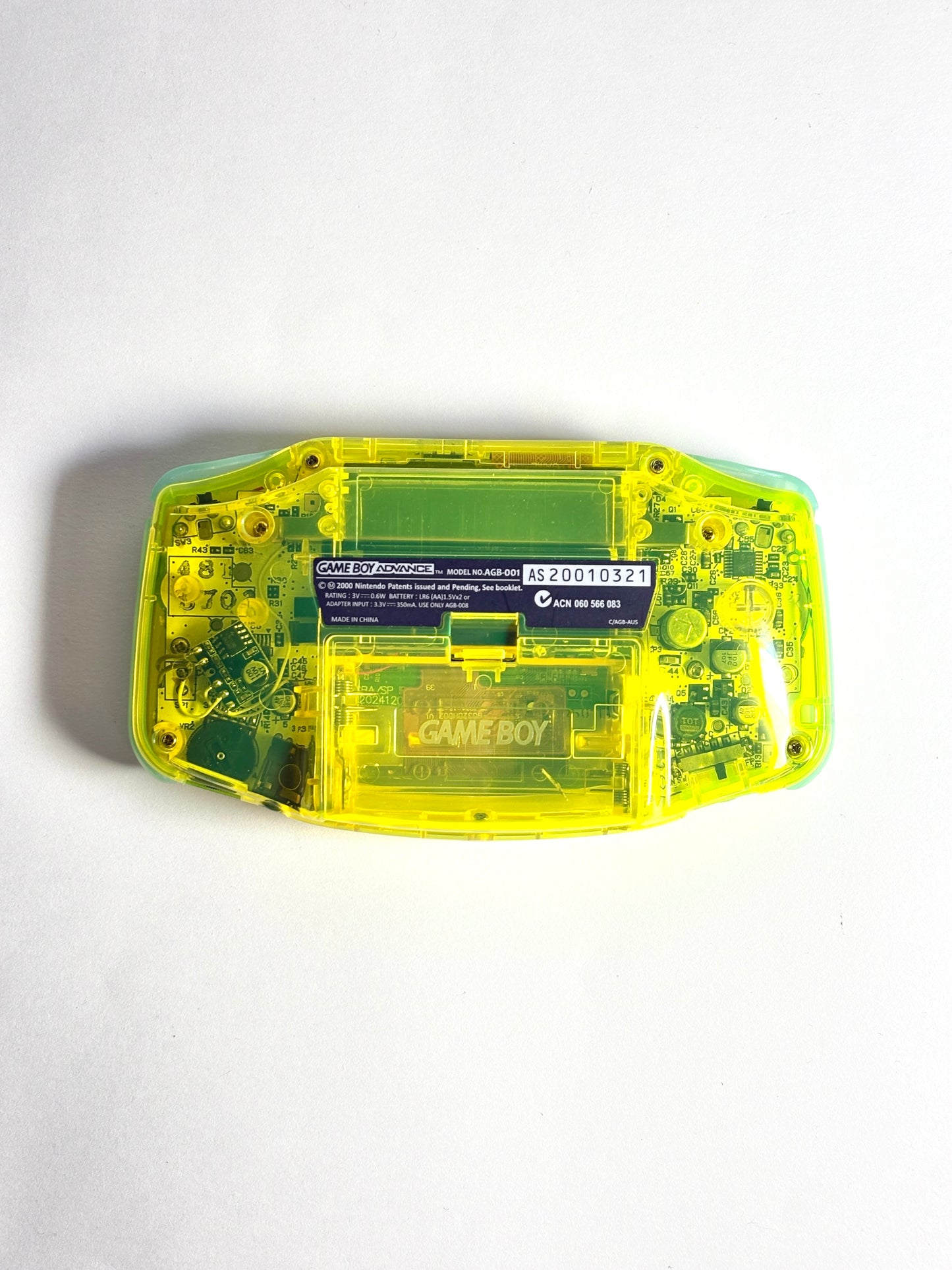 Game Boy Advance –  Trransparent Neon green x mint