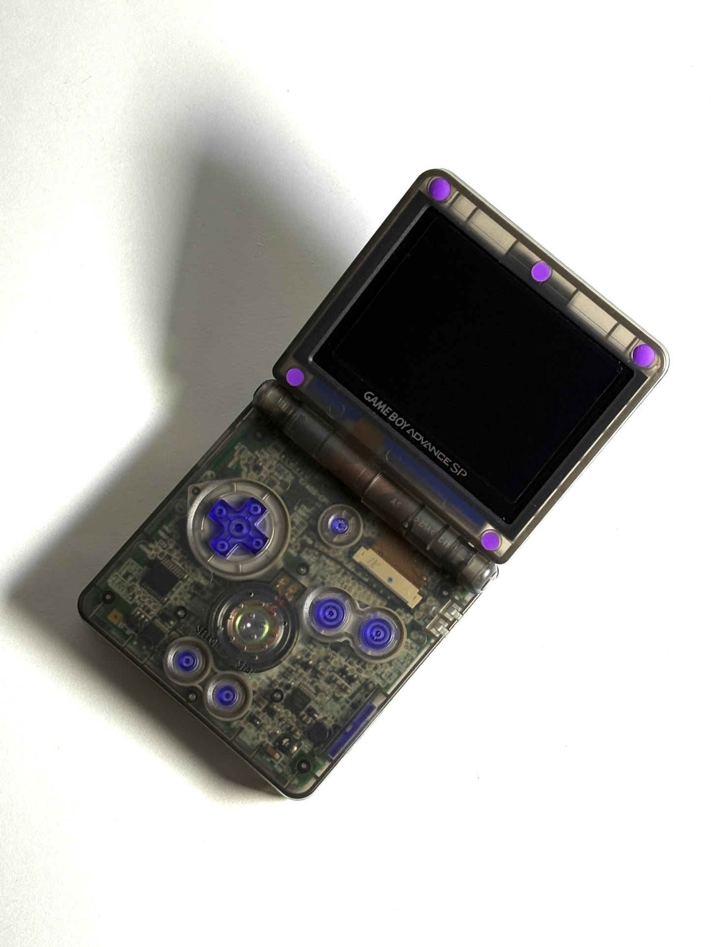 Game Boy Advance SP – Transparent Black x Purple