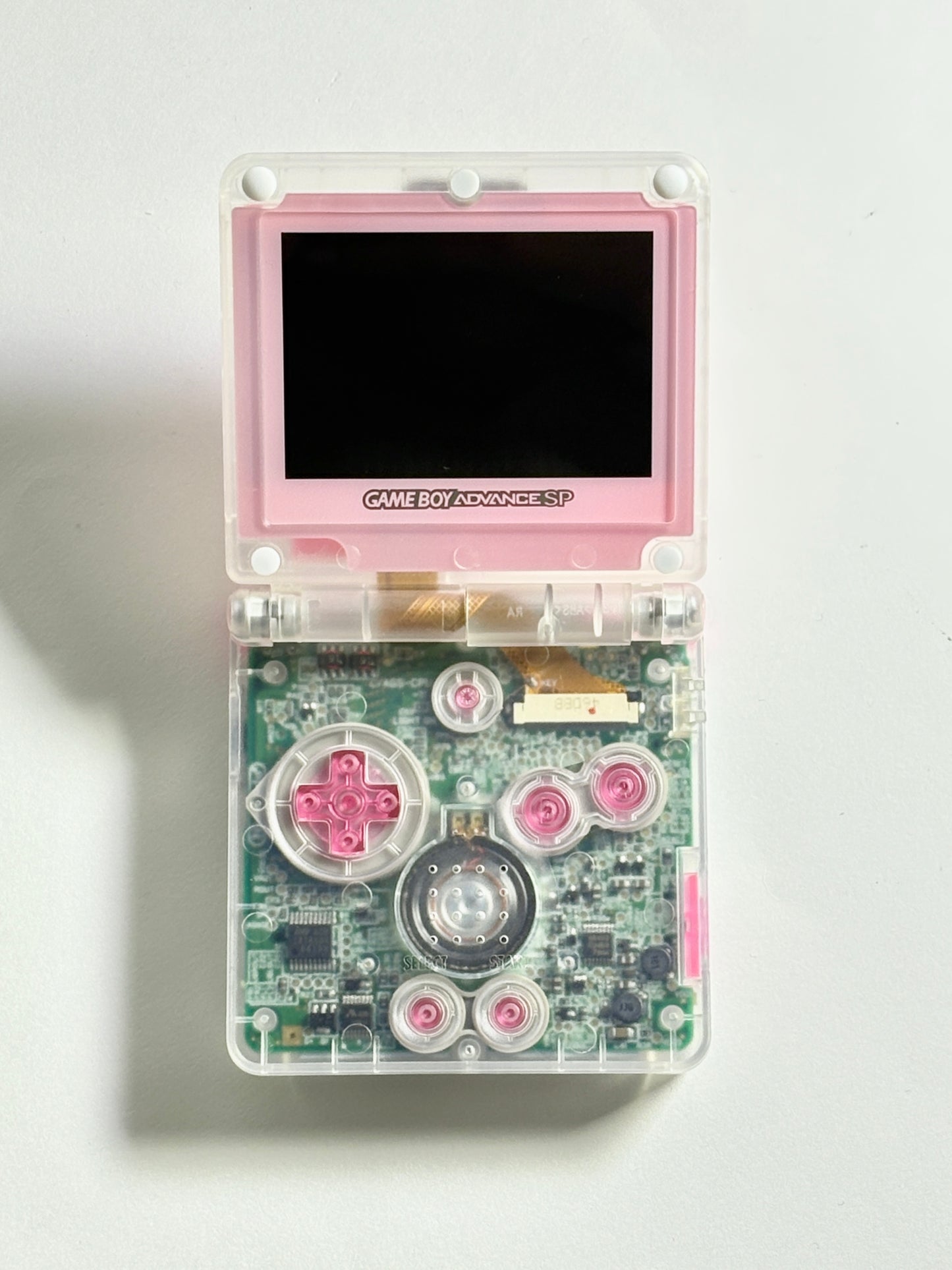 Game Boy Advance SP – Transparent x Pink