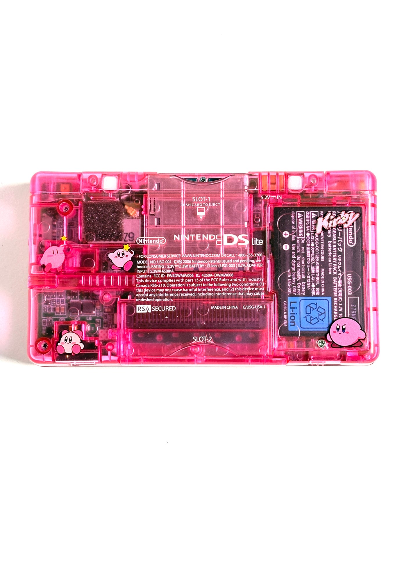 Nintendo DS Lite - Kirby Transparent Pink