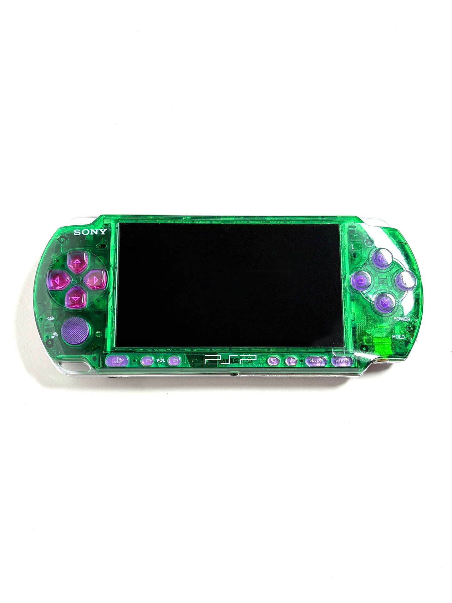 PSP 3000 - Transparent 1/2 Purple x Green - IPS