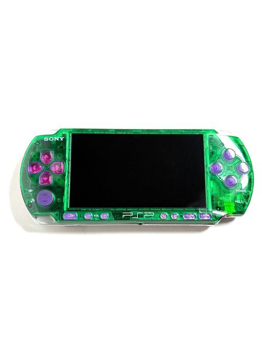 PSP 3000 - Transparent 1/2 Purple x Green - IPS