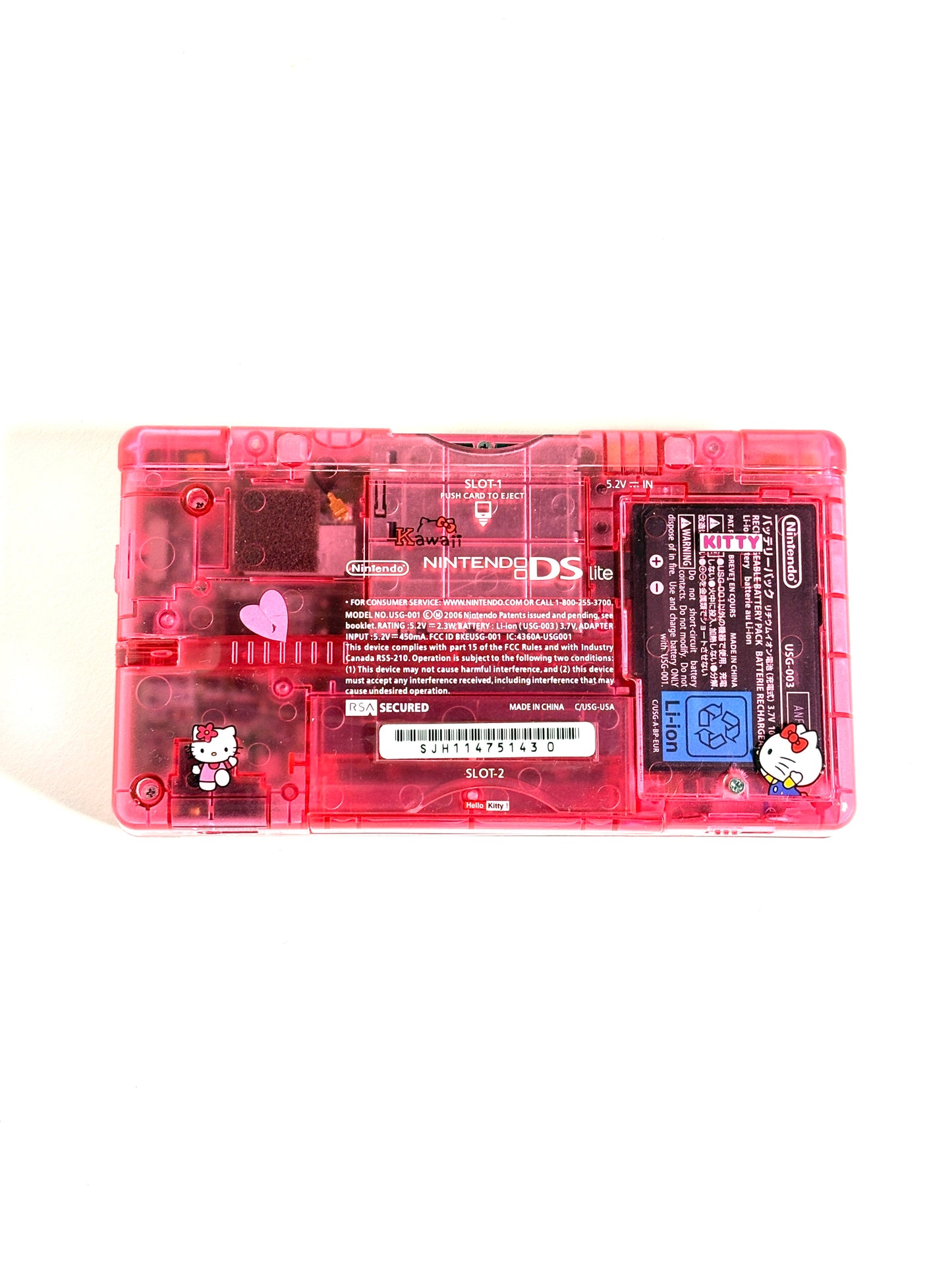 Nintendo DS Lite - Hello Kitty Transparent Pink