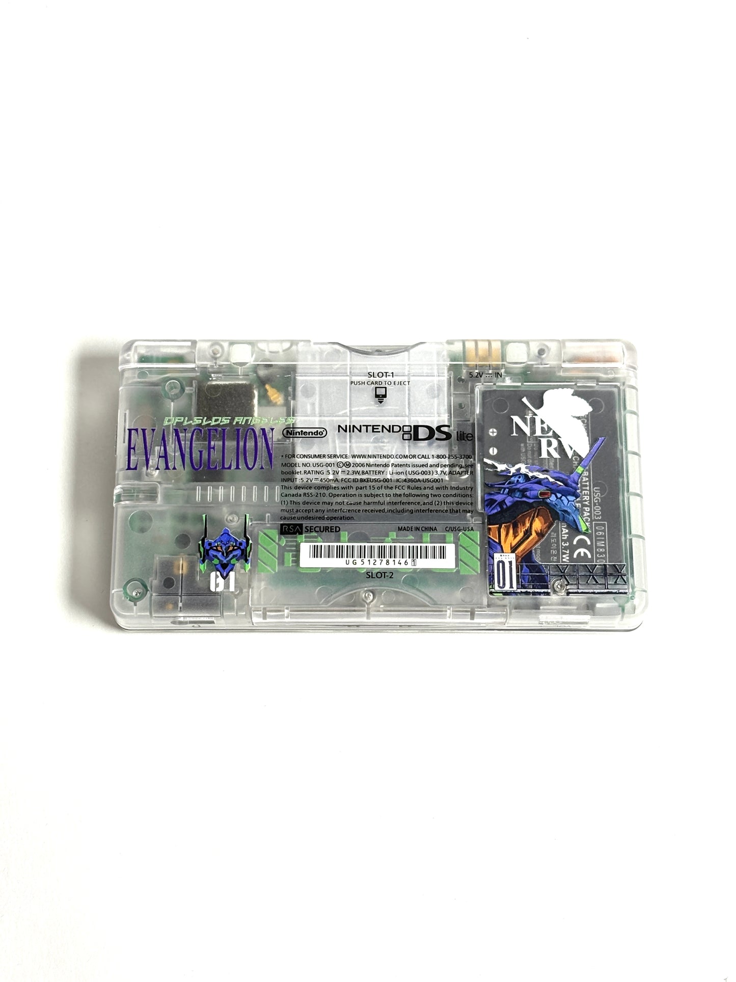 Nintendo DS Lite - Transparent Evangelion Custom