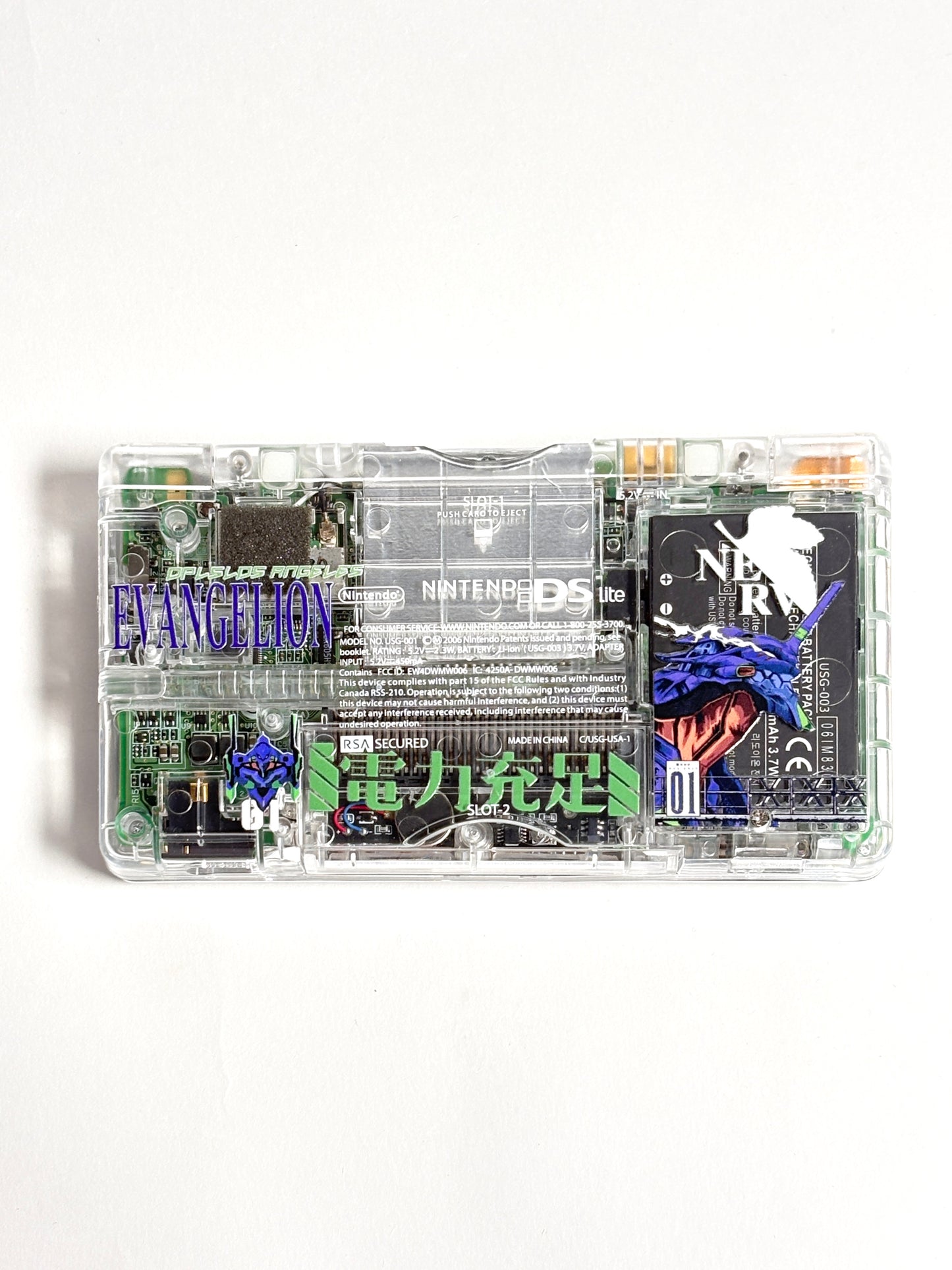 Nintendo DS Lite - Transparent Evangelion Custom